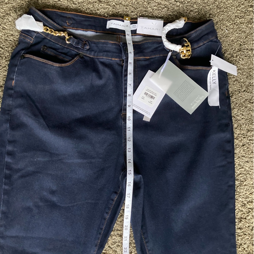 Tahari Blue Skinny Jeans with Modern Fit - Picture 3 of 9